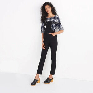 Madewell Cali Demi-Boot Overalls in Black Frost Size XXS